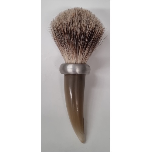 Bull Horn Pure Badger Hair Shaving Brush Small Alloy Ring