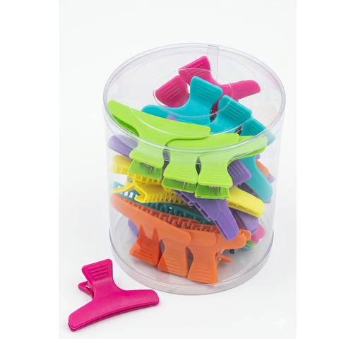 Coloured Hair Butterfly Clips 36 Pack Of Assorted Colours