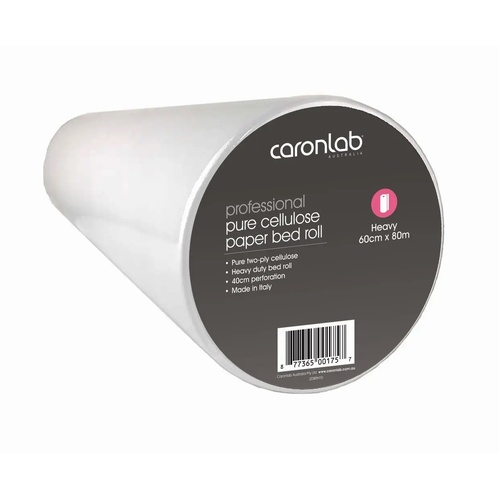 CaronLab Professional Disposable Bed Roll Cellulose Paper Heavy 60cm x 80 Meters