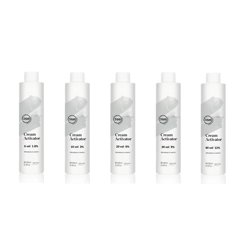 360 Professional Cream Activator Peroxide Hair Colour Developer 200ml