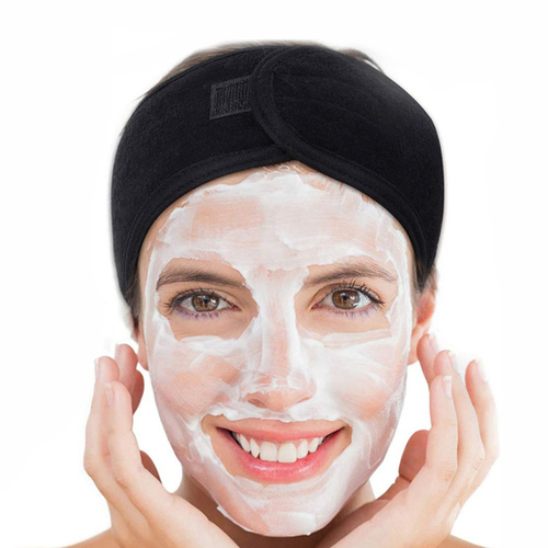 Beauty Facial Head Band Soft Adjustable Headband - Black