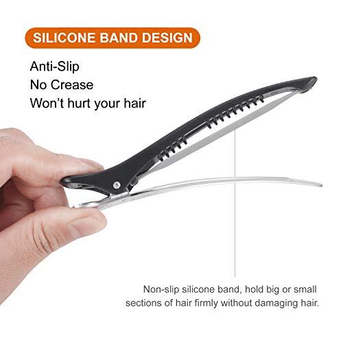 Black Professional Silicone Rubber Sectioning Clips - 6 Pack