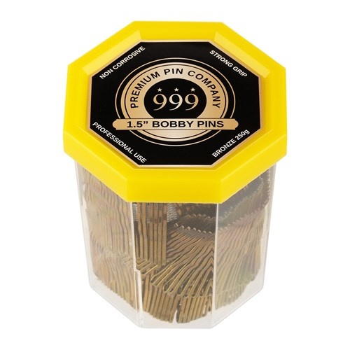 Premium Pin Company 999 Bobby Pins 1.5" -  250g Bronze
