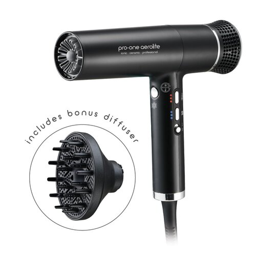 Pro-One Aerolite Professional Hairdryer - Black