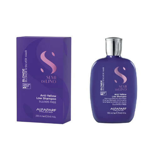 ALFAPARF MILANO SEMI DI LINO BLONDE ANTI-YELLOW LOW SHAMPOO 250mL