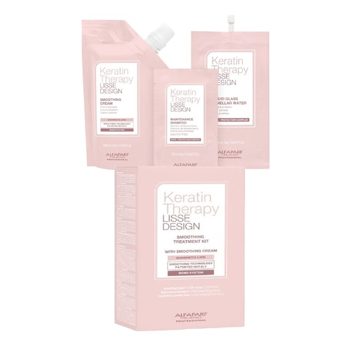 Alfaparf Keratin Therapy Lisse Design Smoothing Treatment Kit With Smoothing Cream
