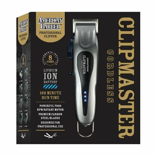 American Barber Clipmaster professional Cordless hairdresser Hair Clipper - Grey