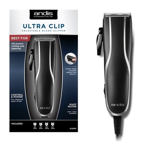 Andis ULTRA CLIP Adjustable Blade Hair Clippers Trimmer Barber #19060