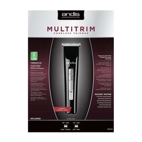 Andis MULTITRIM CORDLESS Multi Hair Trimmer Kit Clipper #24570