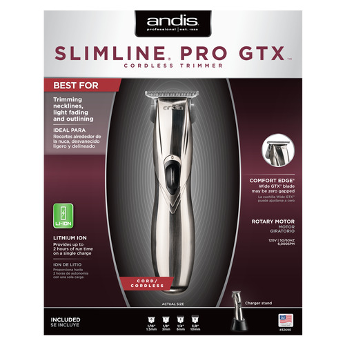 Andis Slimline Pro GTX D8 #32695 Professional Lithium Ion Cordless Trimmer 