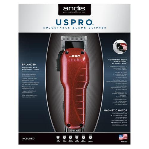 Andis US Pro Adjustable Blade Hair Clippers Trimmer Barber USPRO #66230