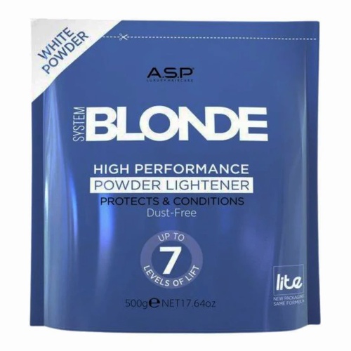 ASP System Blonde High Performance 7 Level White Powder Lightener Bleach 500g 