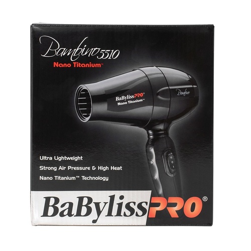 Babyliss Pro Bambino Travel Hairdryer Nano Titanium Hair Blow Dryer