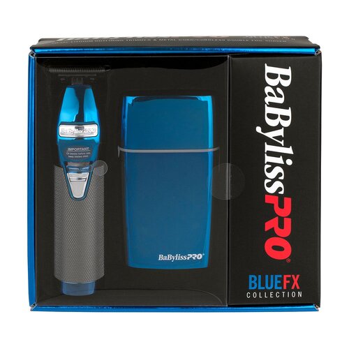 BaBylissPRO BlueFX Outline Trimmer & Foiler Blue Set 