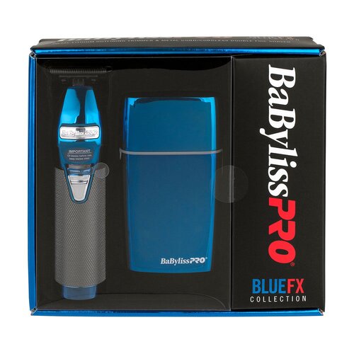 BaBylissPRO BlueFX Outline Trimmer and Foiler Blue Set 