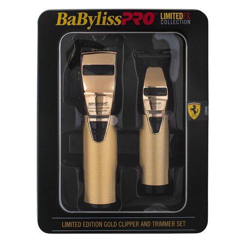 BaBylissPRO LimitedFX Gold Clippers and Outliner Trimmer Duo Pack