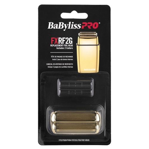 BaBylissPRO GoldFX Foil FX02 Shaver Replacement Foil Head and Cutter Blade Set - FXRFG
