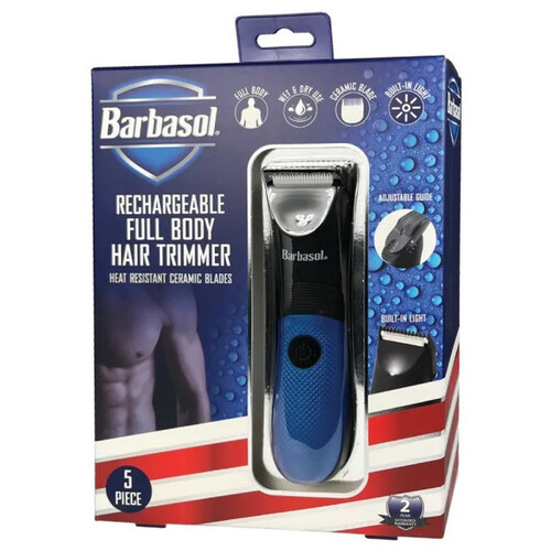 Barbasol Rechargeable FULL BODY HAIR TRIMMER Wet & Dry Clipper