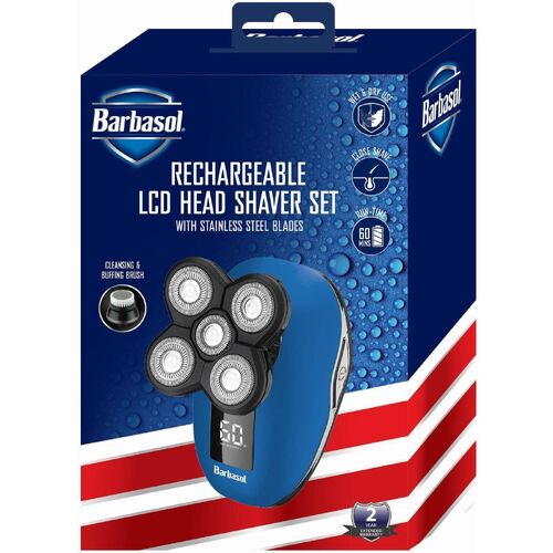Barbasol Rechargeable LCD HEAD SHAVER SET