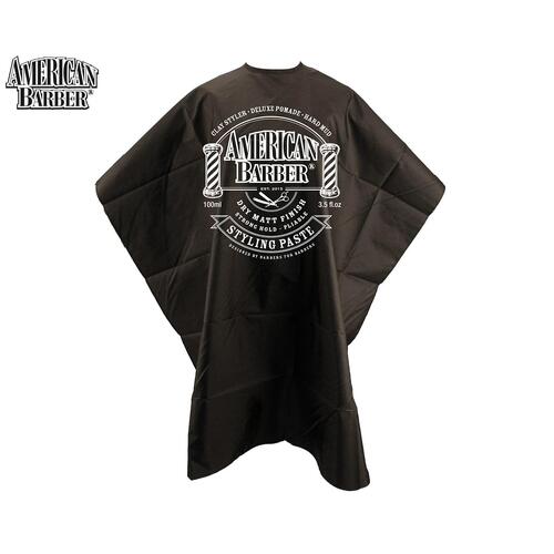 American Barber Hairdressing Cutting Black Cape