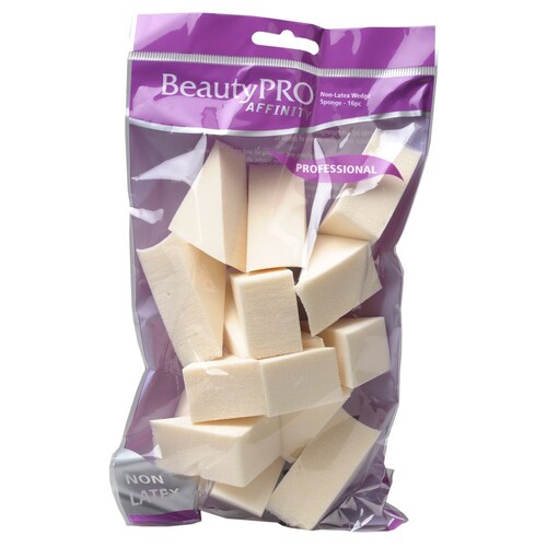 BeautyPRO Affinity Non-Latex Wedge Cosmetic Sponges 16 pack