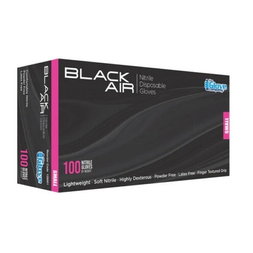 BLACK AIR Nitrile Disposable Small Gloves 100pc