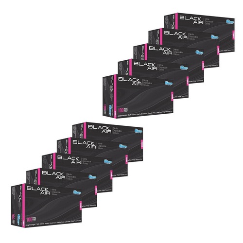 BLACK AIR Nitrile Disposable Small Gloves 10 x Boxes