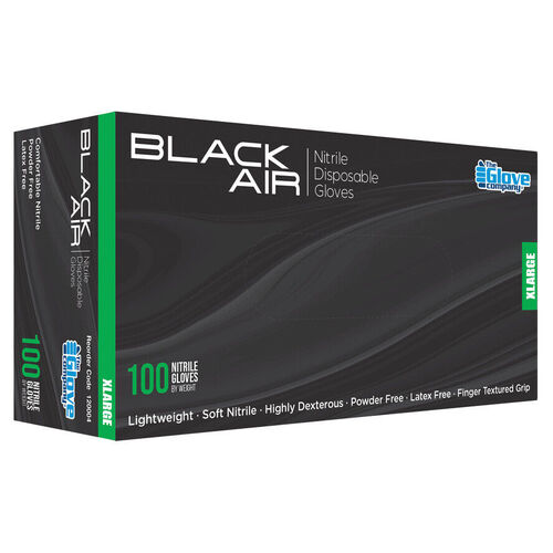 BLACK AIR Nitrile Disposable Extra Large Gloves 100pc