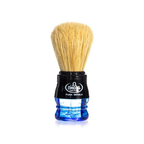 OMEGA Shaving Brush BLUE Shave Brush 100% Pure Bristles