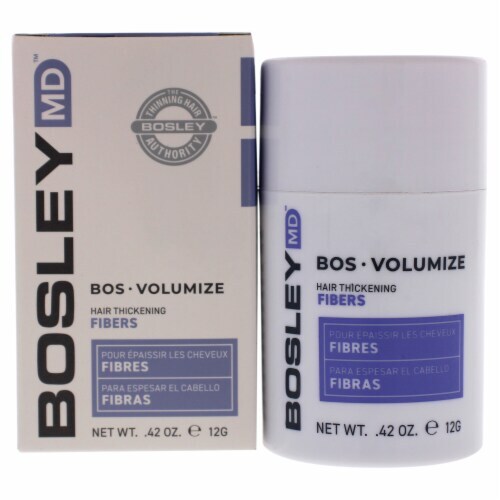 Bosley Light Brown BOS Volumizie Thickening Keratin Hair Fibers 12g