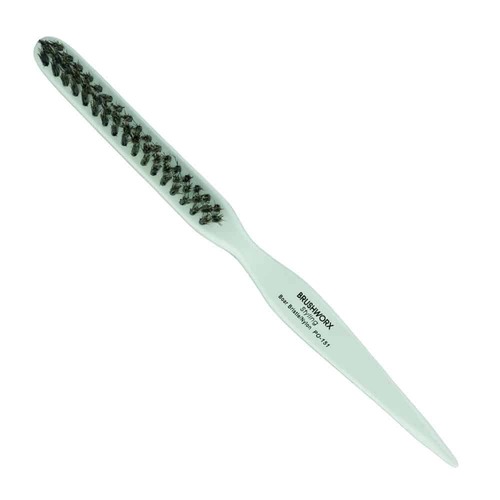 Brushworx 3 row Nylon Teasing Styling Brush White