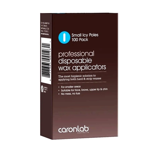 Caronlab Disposable Waxing Spatulas Applicator Sticks - Small Icy-Pole Size 100 pack