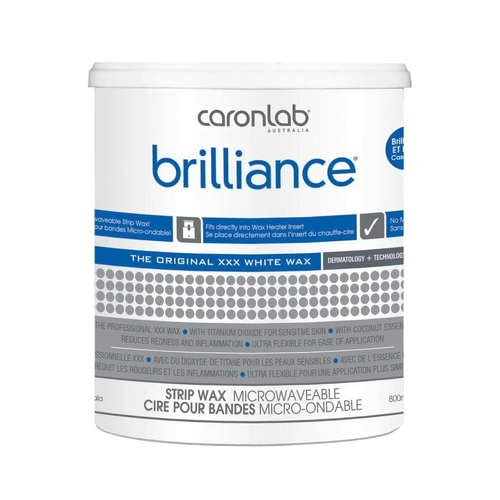Caronlab Brilliance XXX White Microwavable Strip Wax 800ml
