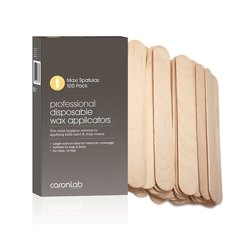 Caronlab Disposable Waxing Spatulas Applicator Sticks - Maxi Jumbo Size 100 pack