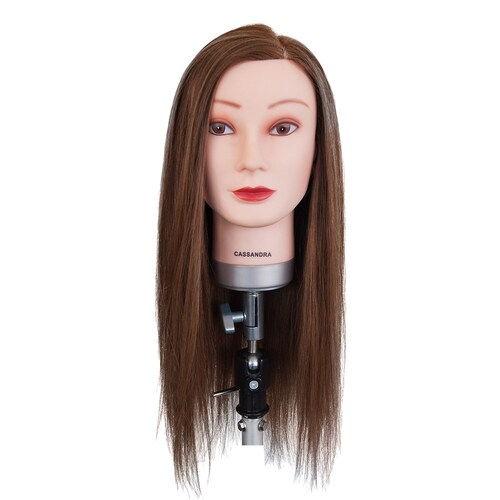 Dateline Professional Mannequin Head CASSANDRA 20"/50.8 cm LONG Hairdressing 100% Human Hair