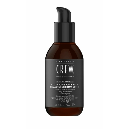 American Crew All in One Face Balm Skincare 170ml Broad Spec SPF15 cream