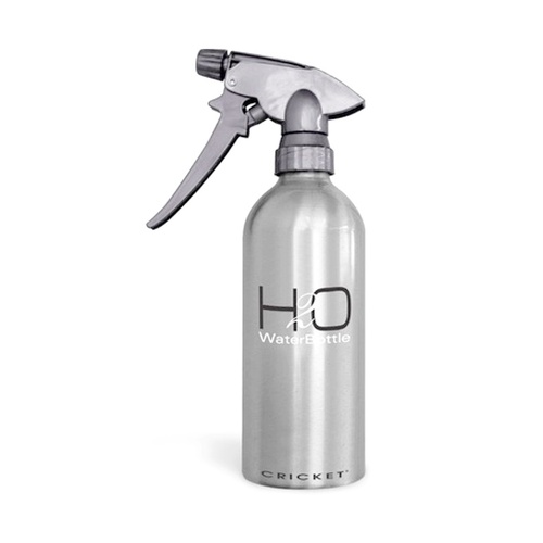 Cricket H2O Aluminium Water Spray Bottle - Silver