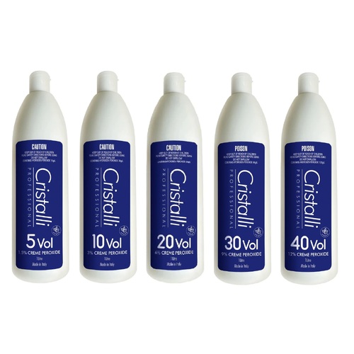 Cristalli Professional Creme Peroxide Hair Colour Developer 1000ml