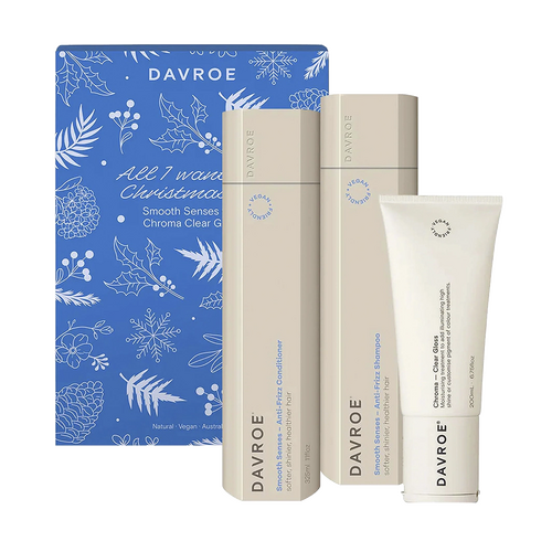 Davroe Smooth Sense Trio Pack Shampoo Conditioner & Chroma Clear Gloss
