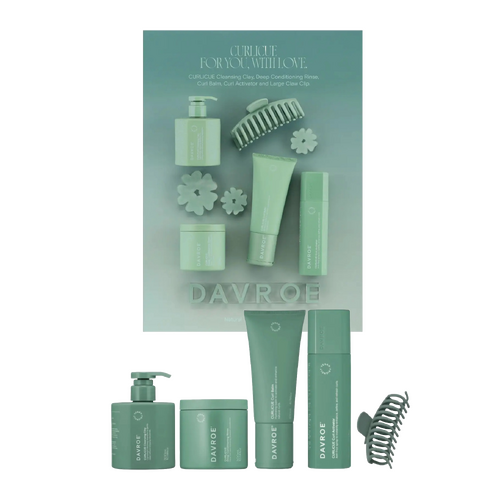 Davroe Curlicue Curl For You With Love Pack - Shampoo, Conditioner, Balm, Activator & Claw Clip