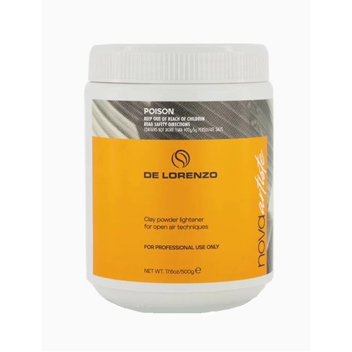 De Lorenzo Nova Artiste Clay Powder Lightener Bleach Delorenzo 500g