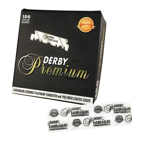 Derby Premium Professional Single Edge Half Blades - 100 Pack