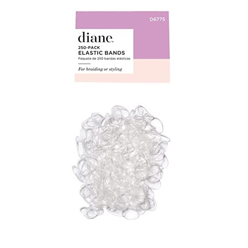 diane Elastic Bands Hair Ties Clear - 250 pack
