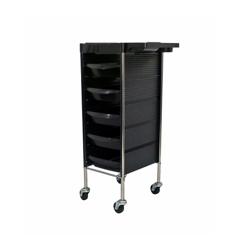 Ally 5 Drawer Hairdressing Salon Black Trolley