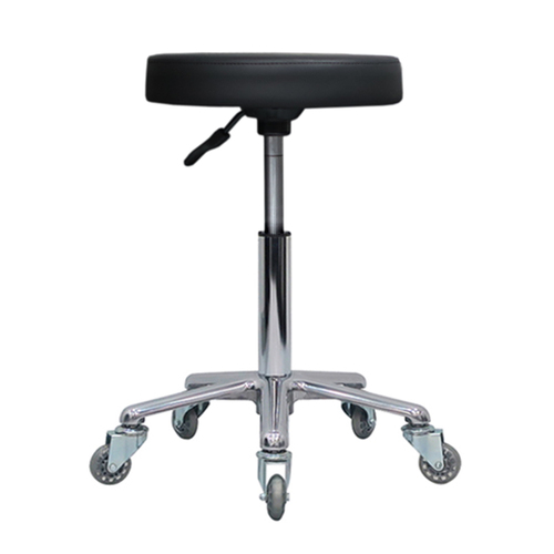 Hairdressing Cutting Stool Round Black Seat with gas lift