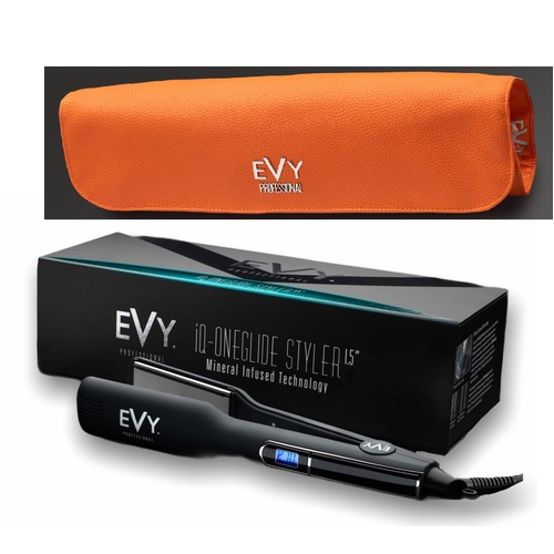 Evy Professional iQ-OneGlide 1.5" Hair Straightening Iron - Zest Bag