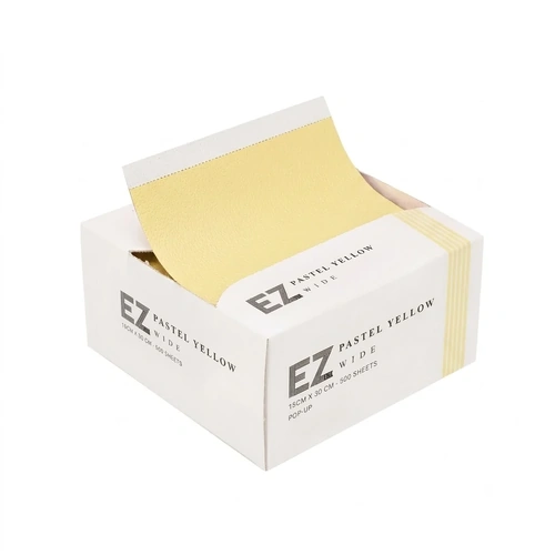 EZ Foil Pastel Yellow Wide Pop Up 500 Sheets -15cm x 30cm