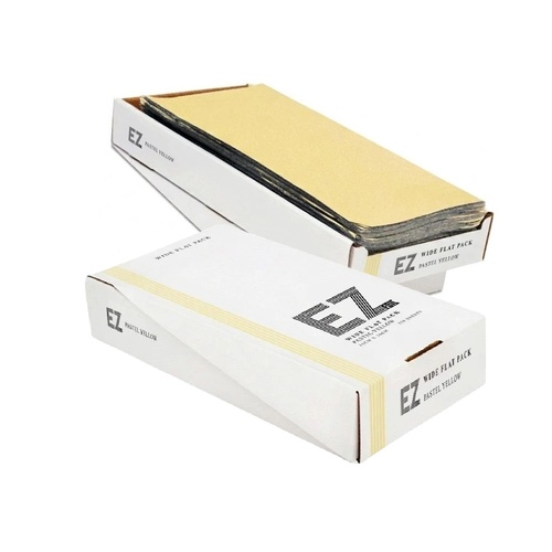 EZ Foil Pastel Yellow Wide Flat Pack 500 Sheets -15cm x 30cm
