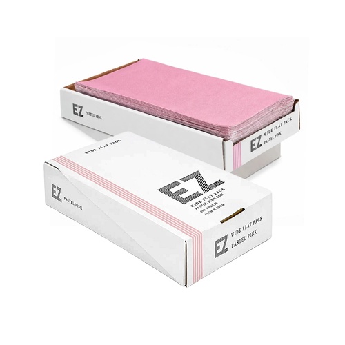 EZ Foil Pastel Pink Wide Flat Pack 500 Sheets -15cm x 30cm