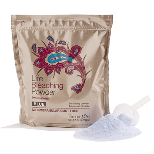 FarmaVita Professional Life Bleaching Powder Blue Bleach 500g Re-Seal Bag
